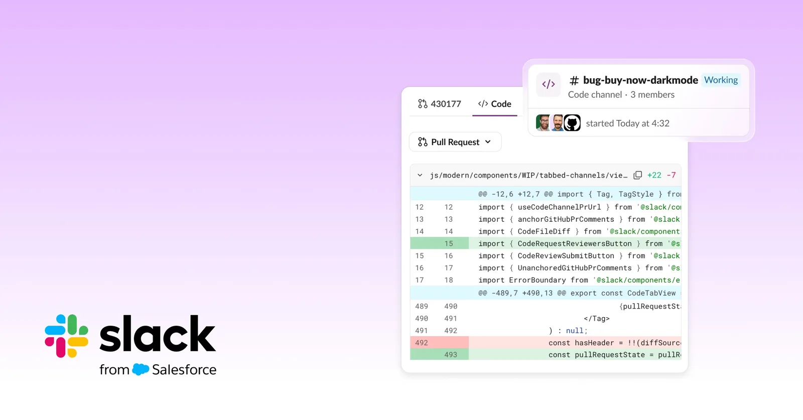 Slack releases the Slack Code API for building AI agent code channels — image from Salesforce