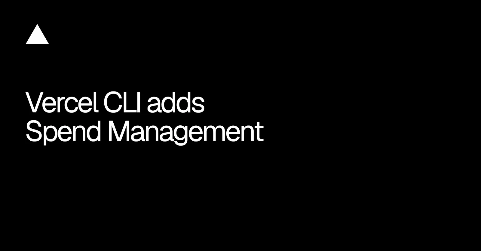 Vercel CLI now lets teams manage AI spending budgets — image from Vercel